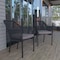 Flash Furniture Set of 2 Black All-Weather Woven Patio Chairs, 2PK SDA-AD892006-BK-2-GG - alternate 1